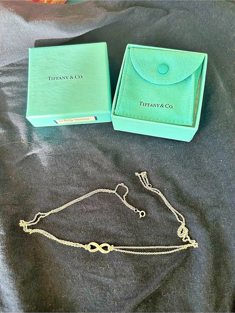 Tiffany & Co. Tiffany Infinity Necklace double silver chains